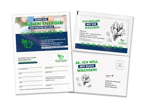 Samenpostkarte Coupon XL