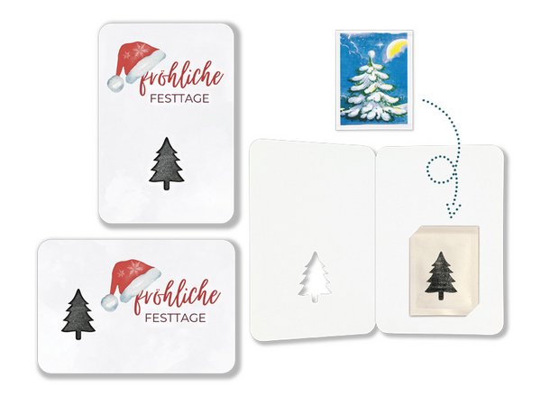 Weihnachtskarte mit Samentütchen